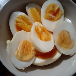 ポリ袋で簡単作り置き♪少ない調味料で味付き卵